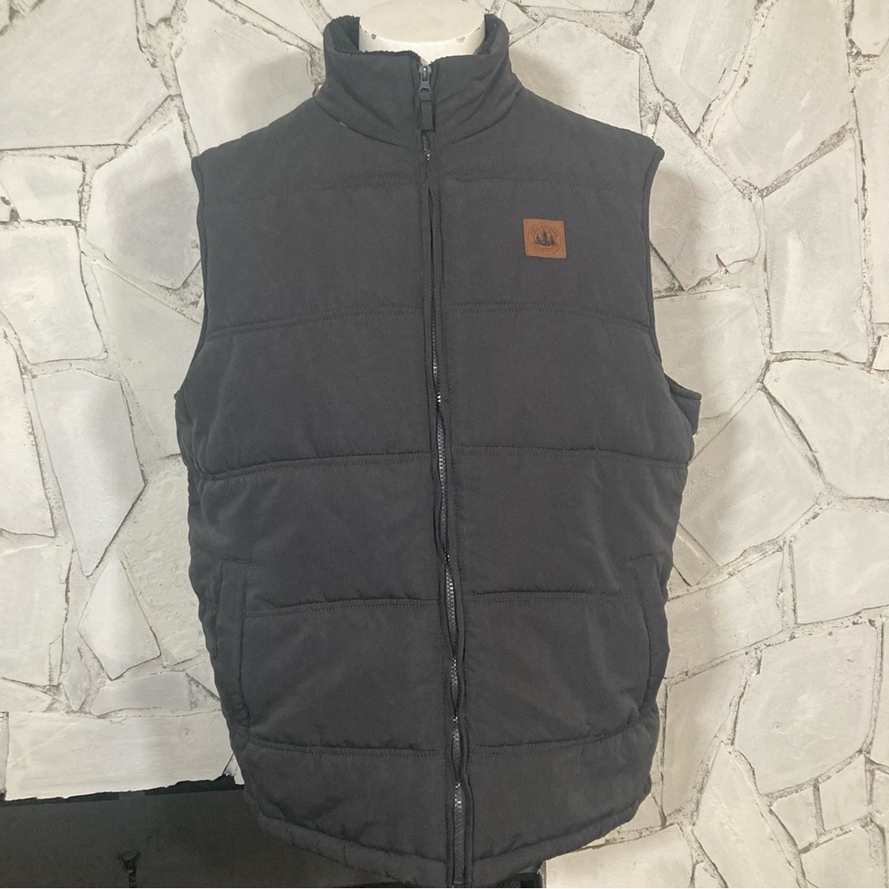 Field And Stream Black Full Zip Puffer Vest